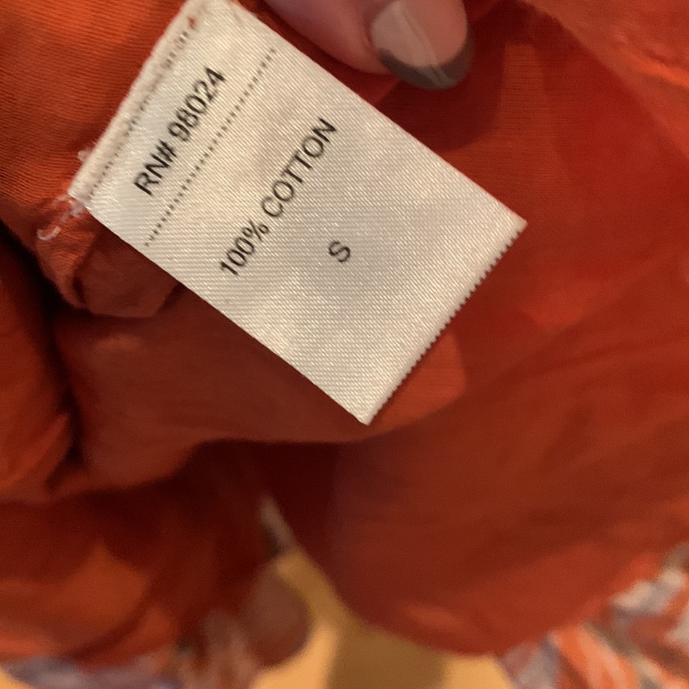 Mini Dress with Orange Marble Print - Picture 5 of 6